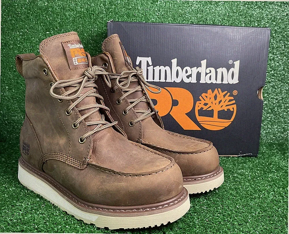 Timberland PRO Wedge 6" Men's Size 13M Coconut Brown Soft Moc Toe Work Boot New